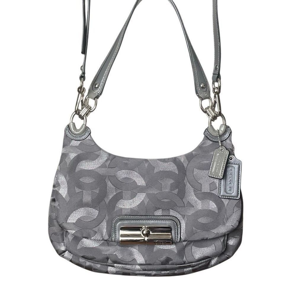 Coach Kristin Op Art Sateen Fabric Crossbody Shoulder Bag E1168-18281